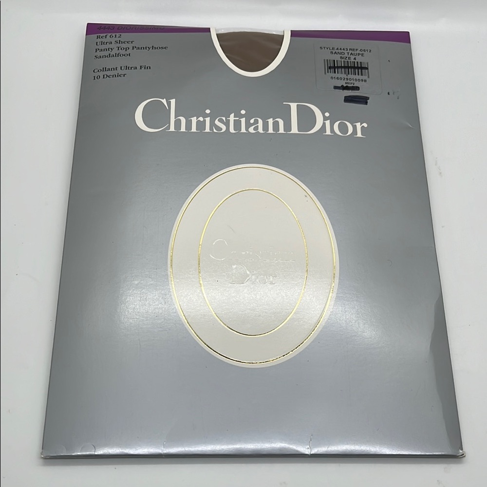 Christian Dior Ultra Sheer Pantyhose in sand taupe size 4